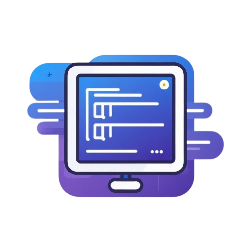 Icon of a smartphone with a blue screen on a white background
